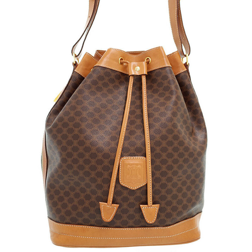 Celine Shoulder Drawstring Bag Macadam - Picture 2 of 9